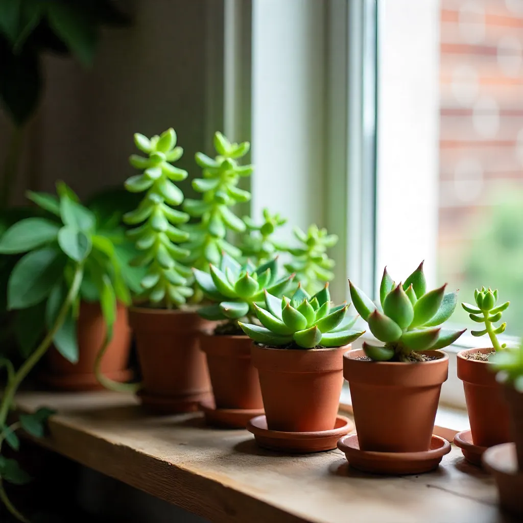 Stylish apartment with indoor plants